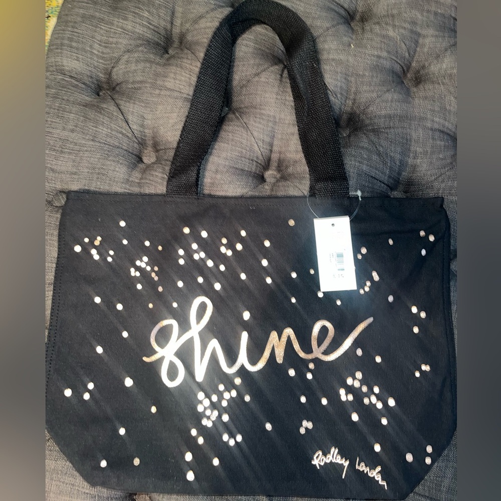 Radley Shine Gold Metallic Shopper Tote Handbag New - Picture 11 of 12